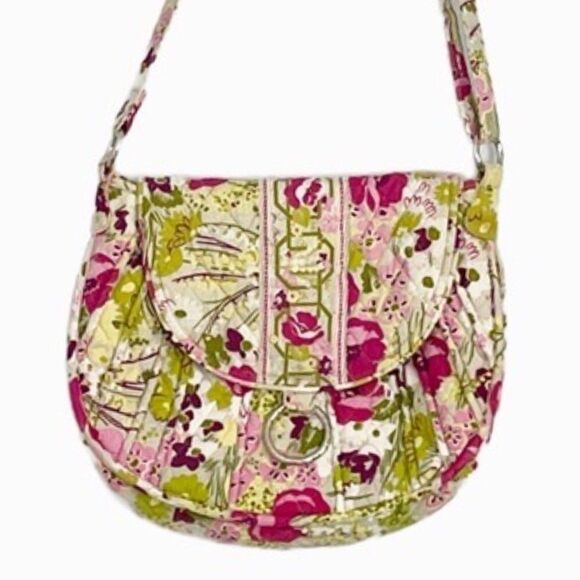 Vera Bradley Make Me Blush Mini Saddle Up Crossbody Purse Bag With Ring - Picture 1 of 13